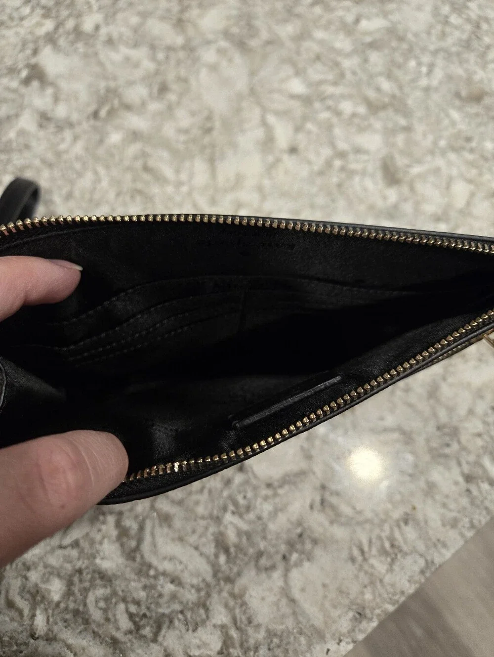 kate spade Two-Tone Black and Beige Wristlet Clutch